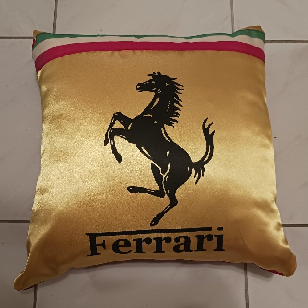 NWT car Ferrari accent pillow